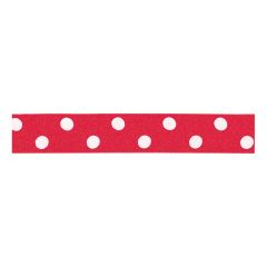 Berisfords 15mm Red Polka Dot Ribbon (20m spool) Berisfords Ribbon R1225115-15