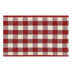 Berisfords 25mm Red Natural Gingham Ribbon (20m spool) Berisfords Ribbon R143825-1