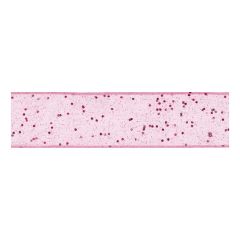 Berisfords 40mm Pink Random Glitter Ribbon (20m spool) Berisfords Ribbon R4280240-2