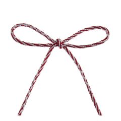 Berisfords 3mm Red/White Bakers Twine Ribbon (20m spool)