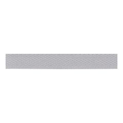 Berisfords 13mm Silver Grey Polyester Woven Kick Tape Ribbon (20m spool)