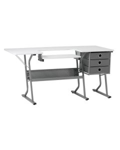 Eclipse Ultra Sewing Machine/ Hobby Table in Grey / White | Sewing Online 13376