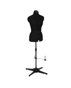 Adjustable Dressmakers Dummy in Black Fabric with Hem Marker, Dress Form Size 10 to 16, Pin, Measure, Fit and Display your Clothes on this Tailors Dummy Sewing Online 023816-Black