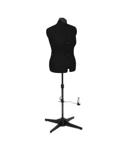 Adjustable Dressmakers Dummy in Black Fabric with Hem Marker, Dress Form Size 16 to 22, Pin, Measure, Fit and Display your Clothes on this Tailors Dummy Sewing Online 023817-Black