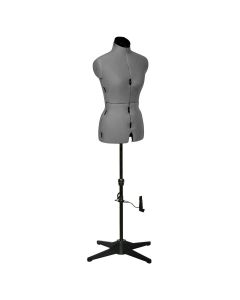Adjustable Dressmakers Dummy in Grey Fabric with Hem Marker, Dress Form Sizes 10 to 22, Pin, Measure, Fit and Display your Clothes on this Tailors Dummy Sewing Online SW15--GREY