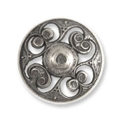 Metal Filigree Button G4227 | 15mm (Pack of 50) Trimits G422724--