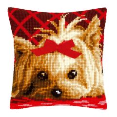Cross Stitch Cushion: Yorkshire with Bow Vervaco PN-0146989