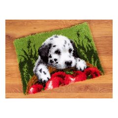 Latch Hook: Rug: Dalmatian with Apples Vervaco PN-0147231