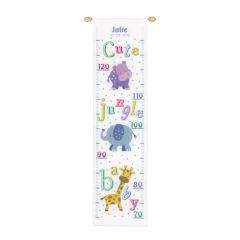 Counted Cross Stitch Height Chart: Baby Animals Aida Vervaco PN-0149293