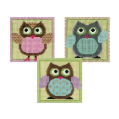 Counted Cross Stitch: Funny Owls Trio Vervaco PN-0149740