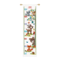 Counted Cross Stitch Height Chart: Forest Animals II Vervaco PN-0150183