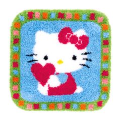 Latch Hook Rug: Hello Kitty with a Heart Vervaco PN-0153808