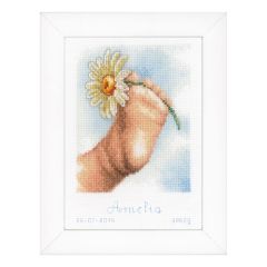 Counted Cross Stitch Kit: Birth Record: Baby Foot Vervaco PN-0155063