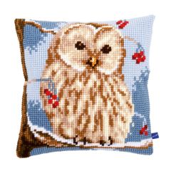Cross Stitch Cushion: Winter Owl Vervaco PN-0155143