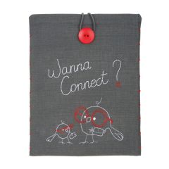 Embroidery Tablet Cover: Wanna Connect? Vervaco PN-0156717