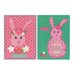 Embroidery Cards: Rabbit with Flowers (Set of 2) Vervaco PN-0157041