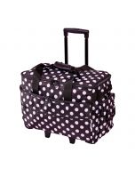Sewing Online Large Sewing Machine Trolley Bag on Wheels, Black with White Spots | 53 x 41 x 29cm | Sewing Machine Storage for Janome, Brother, Singer, Bernina, and Most Machines - 006106-BW