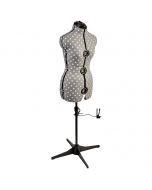 Sewing Online Adjustable Dressmakers Dummy, in Grey Polka Dot with Hem Marker, Dress Form Sizes 6 to 22 - Pin, Measure, Fit and Display your Clothes on this Tailors Dummy - 5916
