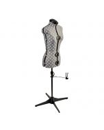 Sewing Online Adjustable Dressmakers Dummy, in Grey Polka Dot with Hem Marker, Dress Form Sizes 6 to 10 - Pin, Measure, Fit and Display your Clothes on this Tailors Dummy - 5916P
