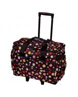 Sewing Online Large Sewing Machine Trolley Bag on Wheels, Black with Multicolour Spots | 53 x 41 x 29cm | Sewing Machine Storage for Janome, Brother, Singer, Bernina, and Most Machines - 006106-BM
