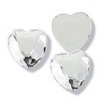Clip On Or Sew On Rhinestones - 12mm Heart
