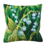Cross Stitch Cushion: Lily of Valley-Left