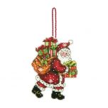 Counted Cross Stitch: Ornament: Santa with Bag