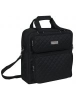 Everything Mary Craft Storage Bag, Black Quilted - Craft Organiser for Sewing, Scrapbooking, Paper Craft, and Art - Carry Case for Supplies and Accessories - EVM12859-1