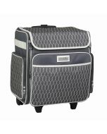 Everything Mary Craft Trolley Bag, Grey & Cream - Craft Organiser on Wheels for Sewing, Scrapbooking, Paper Craft, and Art - Storage Case for Supplies and Accessories - EVM6362-11