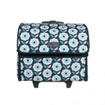 Everything Mary Sewing Machine Trolley Bag on Wheels, Blue & White Floral - Sewing Machine Storage Case for Brother, Singer, Bernina, and Most Machines - EVM12459-3