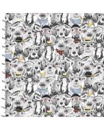 Cotton Craft Fabric 110cm wide x 1m Fancy Farm Collection - Group Picture