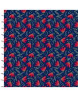 Cotton Craft Fabric 110cm wide x 1m Madison Collection - Red Buds