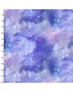Cotton Craft Fabric 110cm wide x 1m Magical Galaxy Metallic Collection-Night Sky