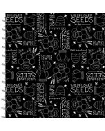 Cotton Craft Fabric 110cm wide x 1m Feed The Bees Collection-Seeds