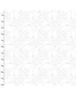 Cotton Craft Fabric 110cm wide x 1m Summer Song Collection-White Lace