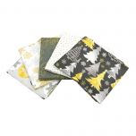 Fat Quarter Bundle Metallic Forest | Pack of 5 Fat Quarters by Sewing Online FE0054