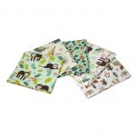 Sloth And Friends Themed Pack of 5 Cotton Fat Quarters - Sewing Online FA220