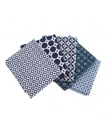 Blue & White Themed Pack of 5 Cotton Fat Quarters - Sewing Online FA228