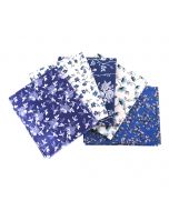 Petit Studio Blue Themed Pack of 5 Cotton Fat Quarters - Sewing Online FA232
