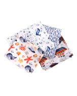 Blue Sea Whales Themed Pack of 5 Cotton Fat Quarters - Sewing Online FA233