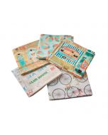 Beach Travel Fat Quarter Bundle 2. Pack of 5 Cotton Fat Quarters - Sewing Online FE0112