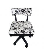Hydraulic Sewing Chair Black and White Notions Design - HT2016
