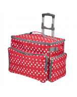 Sewing Online Large Sewing Machine Trolley Bag on Wheels, Red Polka Dot | 53 x 34 x 29cm | Sewing Machine Storage for Janome, Brother, Singer, Bernina, and Most Machines - PT850-RED-POLKA