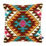 Cross Stitch Cushion: Ethnic Print