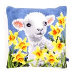 Cross Stitch Cushion: Lamb