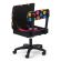 <strong>Hydraulic Sewing Chair with Underseat Storage</strong> <span>Black/Multicolour Buttons Design & Black Wooden Base - Lumbar Support, Lift Mechanism, 5 Star 360deg Swivel Base on Casters. Sewing Room/Home Office</span> <em>Sewing Online HT2013</em>
