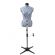 <strong>Adjustable Trouser Dressmakers Dummy</strong> <span>in a Geometric Blue on White Fabric with Hem Marker, Dress Form Sizes 10 to 20, Pin, Measure, Fit and Display your Clothes on this Tailors Dummy</span> <em>Sewing Online FG26---</em>