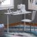 <strong>Gidget Folding Sewing Table</strong> <span>White Top with White Legs, Sewing Machine Table with Adjustable Platform, Folding Legs for Easy Storage and Transport, Quilting/Craft Table/Gaming/Computer Desk</span> <em>Arrow Cabinets 98601</em>