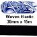 <strong>Black Woven Elastic</strong> <em>Hemline E---WOVBLK</em>