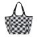 <strong>Craft Storage Tote Bag with Pockets and Compartments</strong> <span>Black & White Check, Organiser Bag for Knitting, Crafting and Sewing Projects, Yarn, Supplies and Accessories</span> <em>Everything Mary EVM10042-23</em>